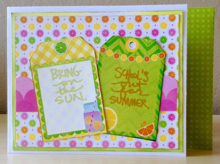 Teacher summer break card with envelope