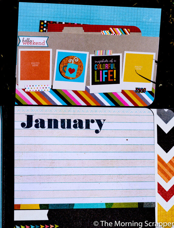 Folio for monthly pictures and page planning
