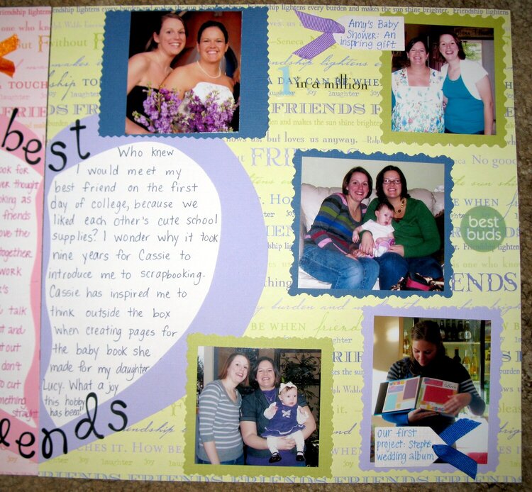 Teach a Friend to Scrapbook Contest Entry: Page 2 Close-up