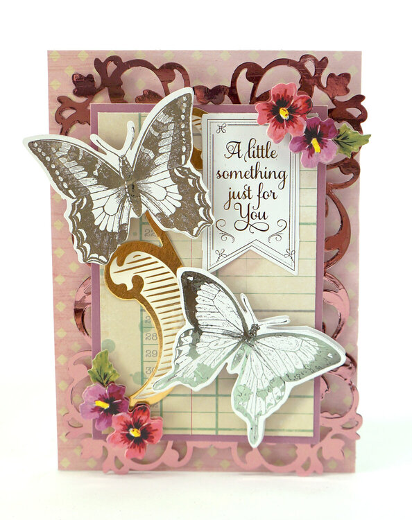 Vintage Butterfly A Little Something for You Card
