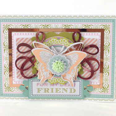 Soft Pastel Butterfly Friendship Card