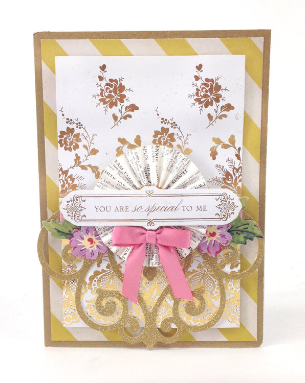 You Are So Special to Me Floral Shimmer Card