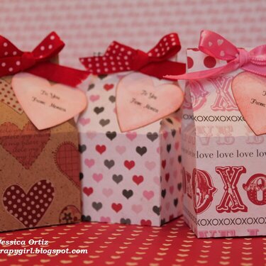 Valentine Mini milk carton treats