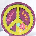 Peace and Love Invitation or Happy Birthday Card