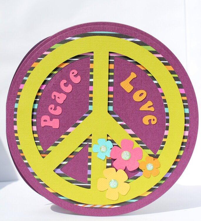 Peace and Love Invitation or Happy Birthday Card