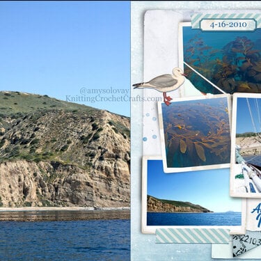 Anacapa Island Digital Scrapbooking Layout -- 2 Pages, Each 6x8&quot;