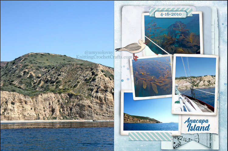 Anacapa Island Digital Scrapbooking Layout -- 2 Pages, Each 6x8&quot;