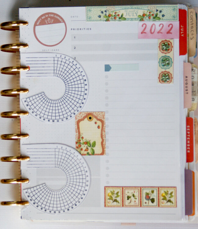 July Monthly Planner Layout With Habit Trackers