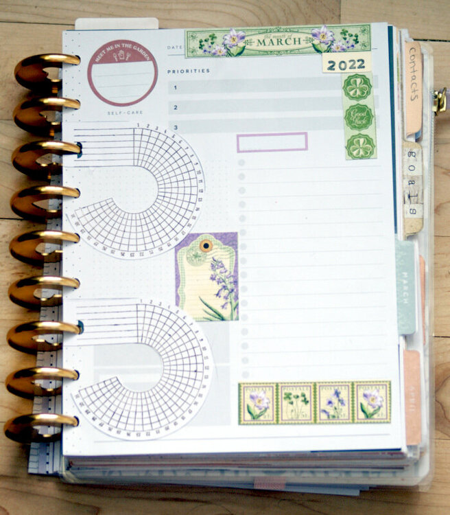 March Planner Layout Featuring Graphic 45 Time to Flourish Papers