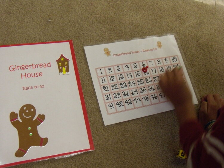 Gingerbread House Counting On Game