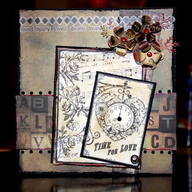 Time for love card (Pages in Time Dt Challenge