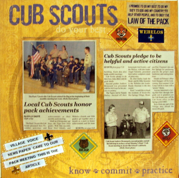 CUB SCOUTS DO YOUR BEST