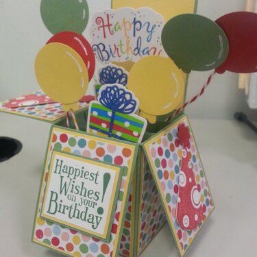 Happy Birthday- Card in a box