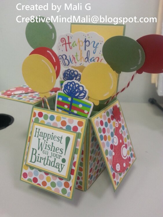 Happy Birthday- Card in a box
