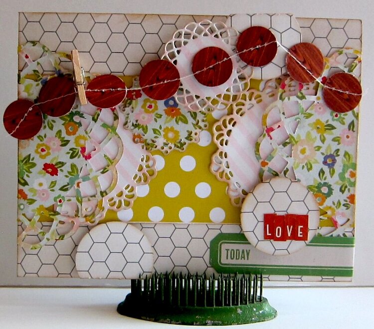 Love card Paper Bakery May Picket Fence kit