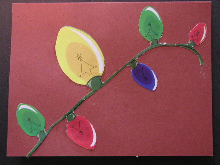 Christmas Lights card- Front