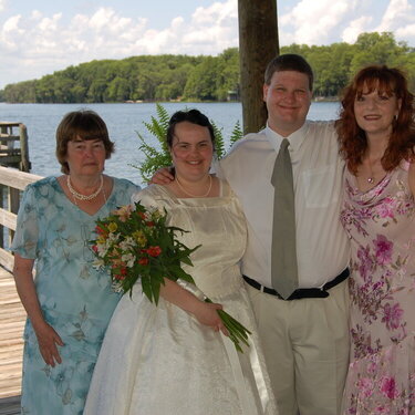 Bride &amp; Groom with the Moms