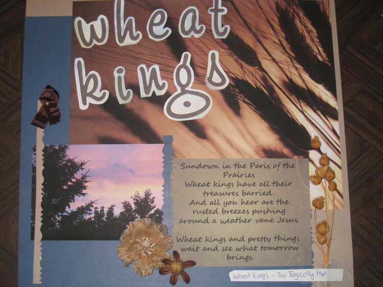 July Lyric Challenge: Wheat Kings