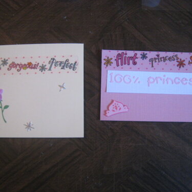 Princess party cards (back)