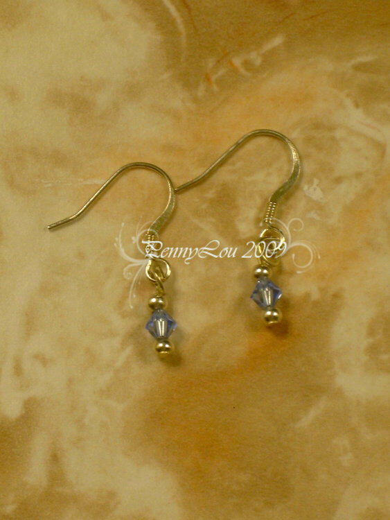 Blue crystal drop earrings