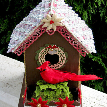 Echo Park Merry Christmas Altered Birdhouse