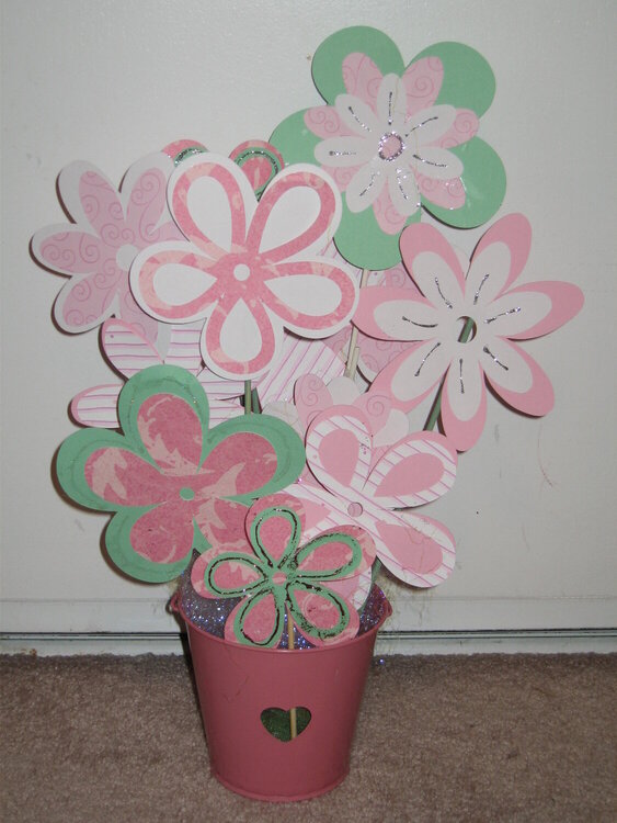 Paper flower boquet
