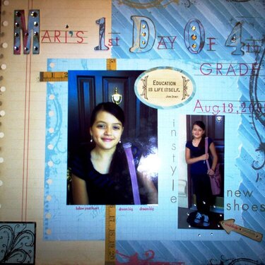 Marissa&#039;s First Day of 4th Grade page