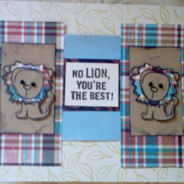 &quot;No Lion,  You&#039;re the Best&quot; card