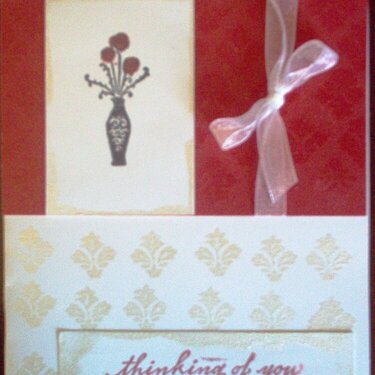 Thinking of You embossed card