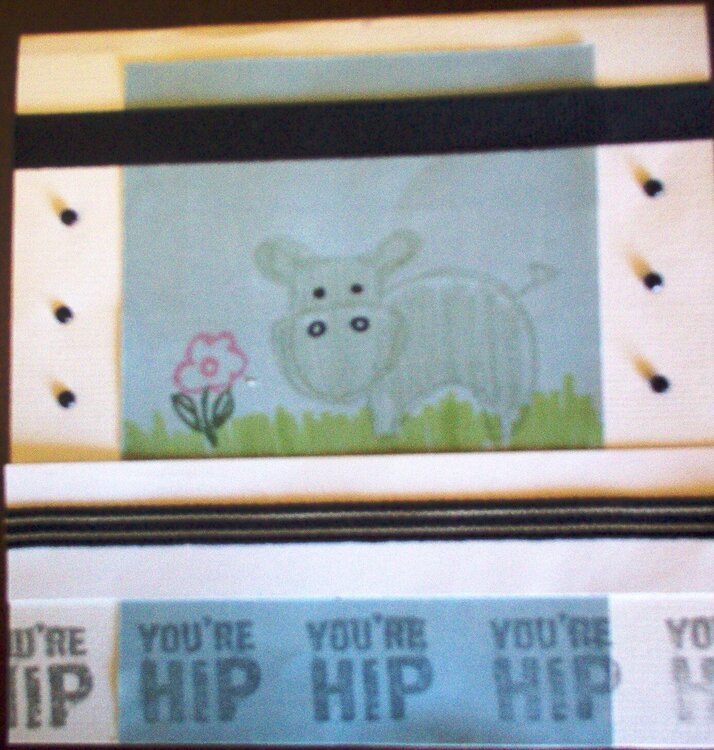 You&#039;re Hip Hippo Card