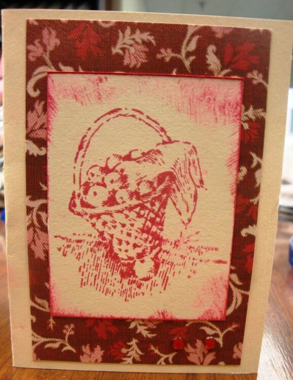 Toile Basket Thank you card