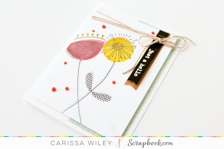 Just A Hello Simple Stamped Card