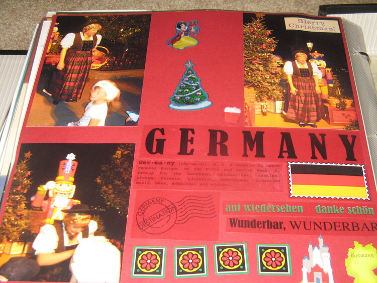 Christmas in Germany pavilion in EPCOT