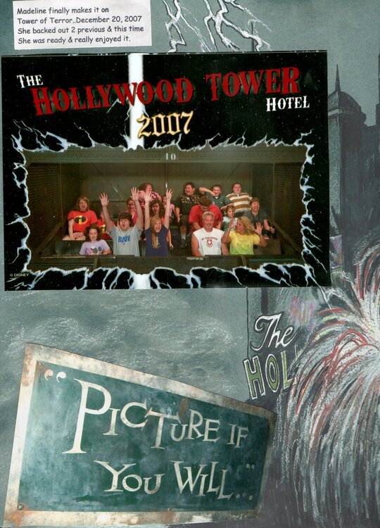 Riding Tower of Terror at WDW