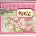Ribbons and Roses Thank You Card