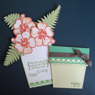 Flower pot card