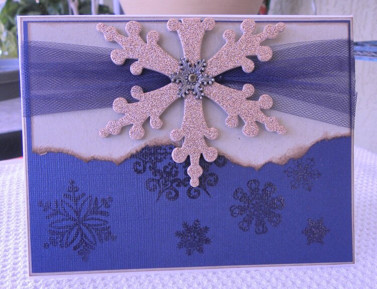 Snowflake embossed card