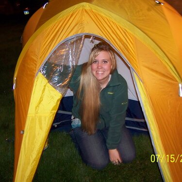 Me in our tent (FUN)