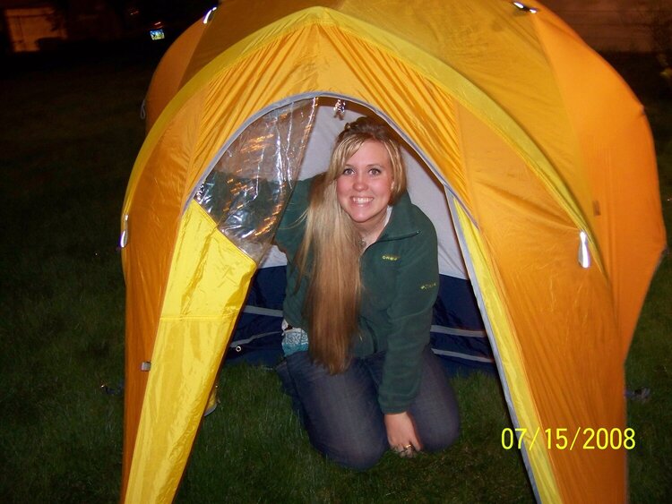 Me in our tent (FUN)