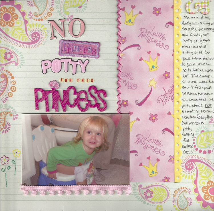 No Princess Potty...