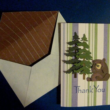 bear thank you card