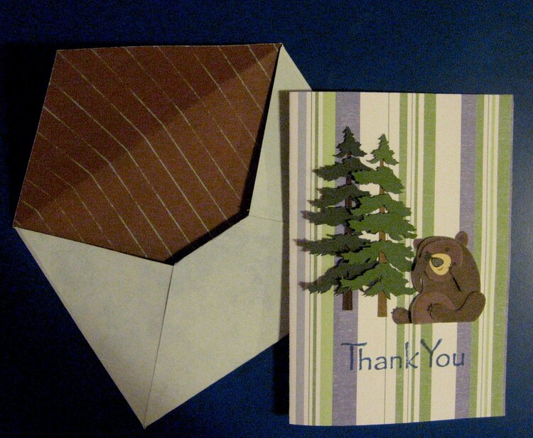 bear thank you card