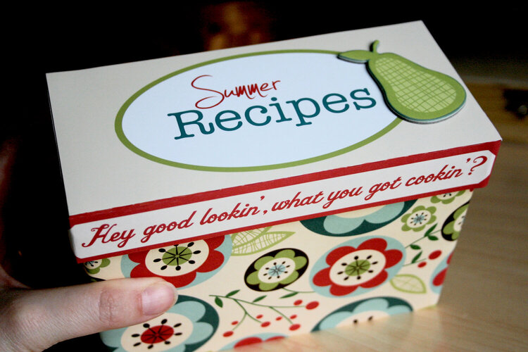 Summer Recipe box (Cosmo Cricket Early bird)