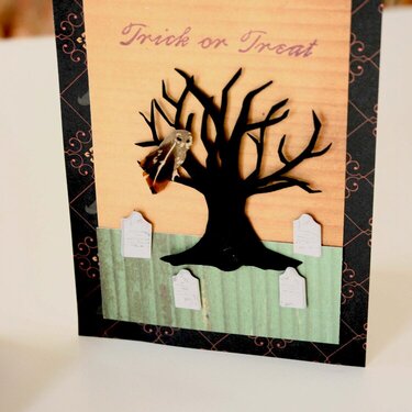 Trick or treat Card (Cosmo Cricket Haunted)