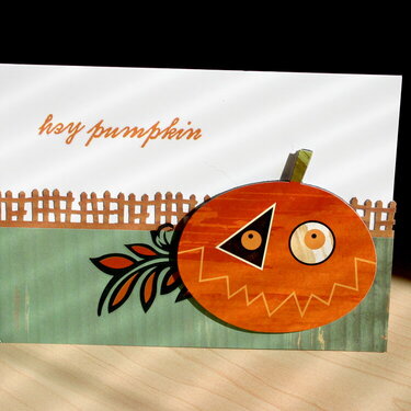 Hey Pumpkin Card (Cosmo Cricket Haunted)