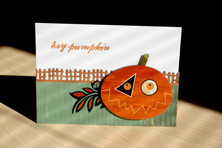 Hey Pumpkin Card (Cosmo Cricket Haunted)