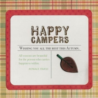 Happy Campers Card (Cosmo Cricket Mr. Campy)