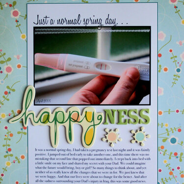 Happyness Layout (Cosmo Cricket Girl Friday)