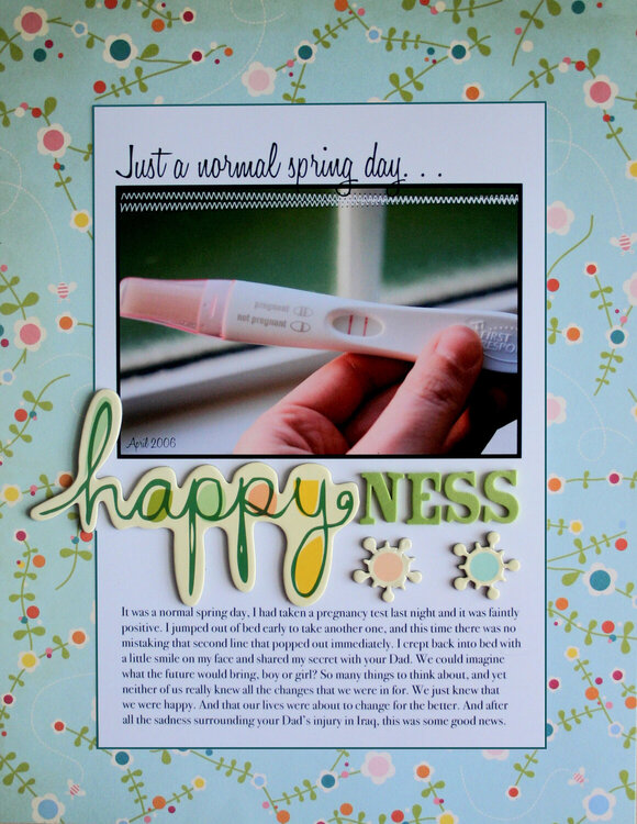 Happyness Layout (Cosmo Cricket Girl Friday)