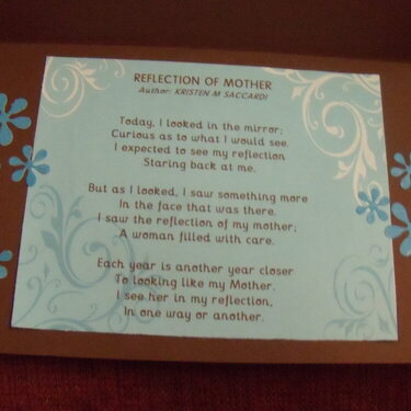 Reflection of Mother Mother&#039;s Day Card